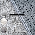 Miniatyrbild 4 av 5: Mjuk golvmatta Mjuk konstgjord päls Area Rug Dekorativ gradient golvmatta för sovrum Vardagsrum Matsal (Ljusgrå, 80×160cm)