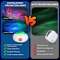 Miniatyrbilde 5 av 5: Stjernehimmelprojektor, dobbel effektlampe, galakse Aurores Boreales og Melkeveien stjerneprojektor med Bluetooth-høyttaler, fjernkontroll og timer for c