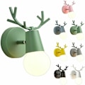 Miniatyrbilde 1 av 5: Innendørs vegglampe i jern -formet cerf-tre, vegglampe for barnerom i makronfarge, innvendig vegglampe av enkel og moderne s