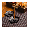 Miniatyrbillede 4 af 5: Lotus Messing Røgelsespind Holder Røgelsesbrænder Kegle Røgelsesbrænder med Askeopsamler