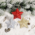 Pikkukuva 5 / 5: 36 kpl Pentagrammi joulukuusen koristeita Mini joulukuusi Pentagrammi-riipus Ihastunut tähti tausta riipus Murale Sleeping Christmas