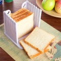 Miniatyrbild 4 av 5: Justerbar Toastskivare/Hemmagjord Brödskärningsguide, Plast Brödskivare Bröd för Skivning Bröd Fällbar Köksbakningsverktyg (Vit)