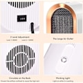Miniatyrbilde 5 av 5: Mini Radiatorvifte med Energieffektiv Elektrisk Oppvarming Radiator 220V 1200W 2 Moduser For Stue, Soverom, Bad [Sikkerhet - s
