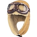 Pikkukuva 1 / 4: Vintage-lentäjähattu ja suojalasit - asusteet turkiskorvaläpät Trooper Trapper Pilot Cap miehille ja naisille