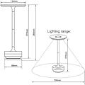 Miniatyrbilde 5 av 5: Trådløs bordlampe - Vanntett, dimbar og oppladbar skrivebordslampe, LED-bordlampe i metall, bærbar nattbordslampe, batteridrevet nattlys for seng