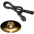 Miniatyrbillede 3 af 5: Forlængerkabel, 10 stk., til LED-downlights, IP67 vandtæt, 1M / 3,3Ft, med han- og hunstik