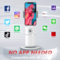 Pikkukuva 3 / 5: Älykäs puhelimen pidike Selfie-keppi, Kamera Auto AI Tracking 360° Kuvat ja videot - Live Stream - Videopuhelut - Kameramies - Live Video Chat iPhonelle
