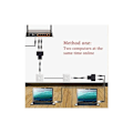 Miniatyrbillede 3 af 5: RJ45 CAT6 LAN 1 til 2 Ethernet Port Splitter Adapter Dobbelt Hun til Hun Port Kobler, 2 Pak Sort