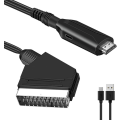 Miniatyrbilde 1 av 5: Scart til HDMI Audio/Video-konverter, SCART til HDMI-konverter, for HD TV-skjerm, STB-projektor, VHS, Xbox, PS3, Sky Blu-Ray DVD-spiller