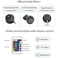 Miniatyrbillede 4 af 5: 3D natlampe Touch switch skrivebordslampe (3D Mario natlampe), 7 farveskiftende lys, med akrylplade, ABS-base og USB-kabel