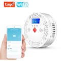 Miniatyrbild 1 av 5: Bärbar elektrokemisk sensor Tuya Wifi, CO-testare, LCD-skärm, kolmonoxiddetektor med ljud- och ljuslarm och funktion för påminnelse om lågt batteri