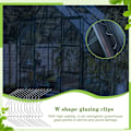 Miniatyrbillede 4 af 5: 100 stk. glasclips til drivhus 7,58 3,2 cm Clips til rustfrit stål drivhus 304 Type w glasclips til fastgørelse af glas i drivhuse, sølv