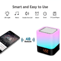 Miniatyrbild 4 av 5: Bluetooth-högtalare Touch väckarklocka LED-ljus MP3/Radiospelare och stämningsbelysning