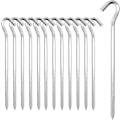 Miniatyrbilde 1 av 5: Aluminium teltplugger, 14 stykker 18 cm teltkroker teltplugger harde bakkeplugger, ideelle for hagearbeid, camping, fiske og telt