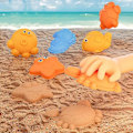 Miniatyrbillede 2 af 5: Børne Strandlegetøj, 14 Dele Strandlegetøj med Strandskovl, Sandforme, Netpose Strandspil Udendørs Vandlegetøj til Børn