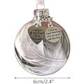 Miniatyrbillede 3 af 5: Klar julemindeornament fjerbold, juletræ minde hængende vedhæng mindegaver til tab af far 2,4'' hukommelse far sympati