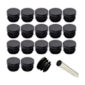 Pikkukuva 1 / 5: Mustat tuolin suojukset 16mm 32 kpl tuolin suojukset pyöreät muovisuojukset tuolin suojukset tuoli tuoli tuolin suojaus tuoli tuoli