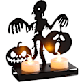 Miniatyrbild 1 av 4: Halloween Menorah Fun Shadow, Svart Menorah Halloween Heminredning Centerpiece Menorah Bordsdekoration