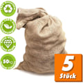 Pikkukuva 2 / 5: 5 kpl:n juuttikangaskassit 200g/m2 Universal--60x100cm