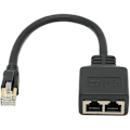 Miniatyrbild 1 av 5: EJ.Life RJ45 Distributör Adapter, Ethernet adapter distributör 1 till 2 RJ45 nätverksportar, CAT8 nätverkskabel distributör för hemmakontor