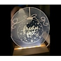 Miniatyrbild 4 av 4: Set om 2 150mm varma trä rektangulära displaybaser med LED-belysning för 5mm tjocka akrylpaneler