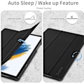 Pikkukuva 3 / 5: (Musta) Samsung Galaxy Tab A8 10.5-tuumainen 2021 Silikoni Tablet-kotelo (SM-X205N/X200N), ultraohut kuori, PU-nahkakotelo pidikefunktiolla, sopiva