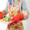 Miniatyrbillede 3 af 5: Køkken gummi opvask rengøring handsker (rød længde 40cm), uden for