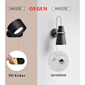 Miniatyrbillede 3 af 5: Indendørs væglampe, LED Touch væglampe med USB-ladeport, Touch-kontrol, 3 lysniveauer, 3 roterende temperaturer, 360° sengelampe til soveværelse 1 rum