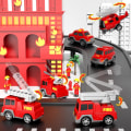 Miniatyrbild 3 av 5: Brandbil leksak för småbarn, 5-i-1 lastbil driven leksaksbil födelsedagspresent för pojkar och flickor 3-5 år gammal