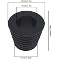 Miniatyrbillede 2 af 3: 2x Gummibeskyttelse til paraplyfod, hulprop til parasolbord, 38 mm, sort