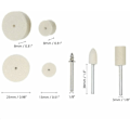 Miniatyrbillede 3 af 5: 129 stk. Uldfilt Slibeskive Poleringsværktøj Metaloverflade Poleringstilbehør til Dremel Rotary Tool