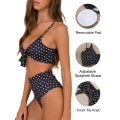 Miniatyrbild 3 av 4: Kvinnors hög midja bikini set push up vadderad