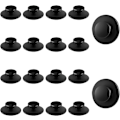 Miniatyrbild 1 av 5: 20-pack självhäftande runda plastlådhankar för kök, badrum (svart)