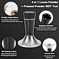 Miniatyrbillede 3 af 5: 58,3 mm Kaffetamper, Rustfrit Stål Kaffe Presse, 2-i-1 Kaffetamper Nåle Dispenser, Espresso Tamper Køkken Tilbehør med Silikon Pude