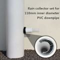 Miniatyrbillede 3 af 5: Regnvandsopsamler til cirkulære rør med fleksibel slange, regnvandsopsamler, PVC-fitting, vandopsamling til nedløbsrør (110mm)