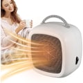 Miniatyrbillede 5 af 5: Mini radiator til skrivebord - Hurtig keramisk varme rumradiatorer PTC, lydløse laptop bordradiatorer og energieffektive til soveværelser, brug