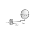 Miniatyrbillede 2 af 2: LED forstørrelse til 8'' vægspejl, genopladeligt via USB med 1x/5x, sort