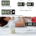 Miniatyrbild 3 av 5: Vikbar digital kökstermometer köttermometer med stor LCD-skärm och vikbar sond för grillning bif kött stek vin-b