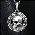Pikkukuva 5 / 5: Goohopsun Memento Mori -kaulakoru Carpe Diem -riipus 3D-kallokaulakoru miehille, syntymäpäivän erikoismuistokaulakoru