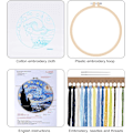 Miniatyrbilde 3 av 5: Broderi Korssting Trykkesæt, DIY Broderi Starter Kit Håndsyning Håndværk Korssting Begyndere til Voksne (Stjernehimmel)