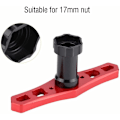 Pikkukuva 3 / 5: Sweave-avain 17 mm:n metallisella pyöränmutterilla RC-autoon
