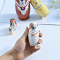 Miniatyrbillede 4 af 5: Russisk matryoshka fem-lags tegneseriehund i trælegetøj