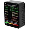 Miniatyrbilde 1 av 4: 6 i 1 PM2.5 PM10 HCHO TVOC CO CO2 Multifunksjonell Luftkvalitetsmåler CO Karbondioksid Formaldehyd LCD-skjerm Stor Skjerm Bærbar Hjemmekontor Ho
