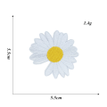 Miniatyrbillede 5 af 5: Stryge-på-patch Sy-på-patch Daisy Flower Patches 24 stykker Kreative Daisy Flower Sticker til Delicate Broderet