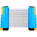 Miniatyrbilde 1 av 4: Blå-Retractable ping pong nett med stativ, perfekt for ping pong bord, skrivebord, kjøkken eller spisebord