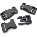 Miniatyrbilde 4 av 5: 32 stk 20mm brede stroppspenner, sorte plastspenner, ryggsekkspenner, klipsespenner, egnet for spenne bagasjebåndsklips.