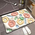 Pikkukuva 3 / 3: 40x60cm Kylpyhuone & WC Kylpyhuonetarvikkeet Kylpymatot & Ritilät Kylpymatot, Diatomi-mutamatot, Suurennetut Kukat, 3D-näkö