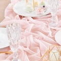 Miniatyrbilde 4 av 5: Chiffon duker - gjennomsiktige duker til bryllup - rustikk bryllupsdekorasjon - franske chiffon duker