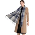 Miniatyrbild 5 av 5: Dam Scarves Vinter Lång Mjuk Varm Tartan Check Wraps Ull Spinning Tassel Sjal Stole Scarf Damer