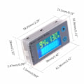 Miniatyrbillede 4 af 4: Multifunktion 10-100V LCD Batterikapacitet Voltmeter Med Temperaturvisning